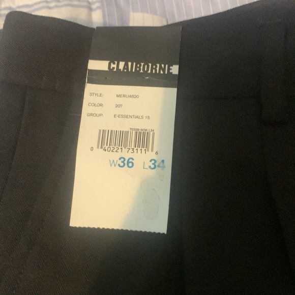 CLAIBORNE 36 x 34 DRESS PANTS:  BRAND NEW WITH TAGS - Picture 2 of 9